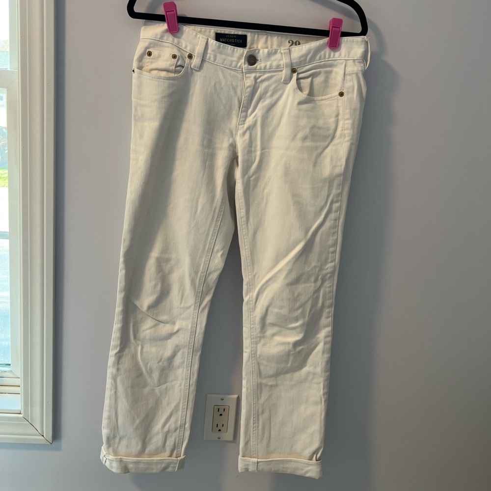 White J Crew “Matchstick” Jeans